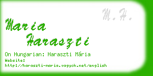 maria haraszti business card