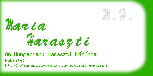 maria haraszti business card